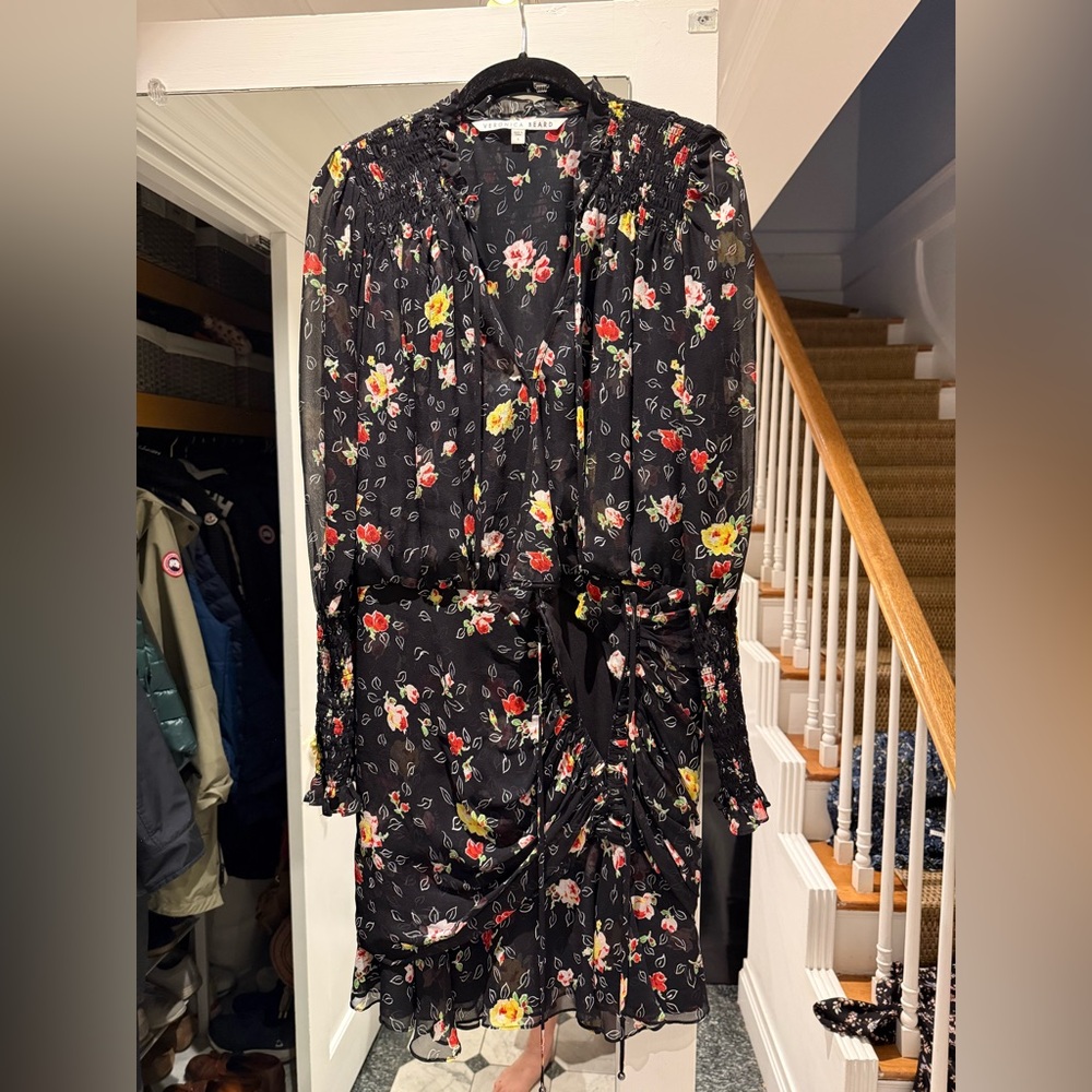 Veronica Beard black floral dress